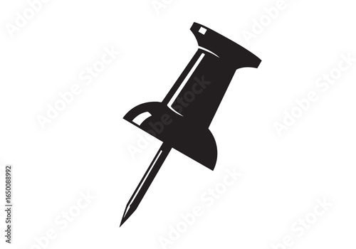 Classic Push Pin Illustration Simple, Vector Graphic Design Element