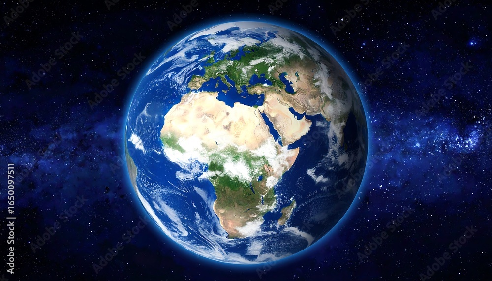 Fototapeta premium Earth with Space, Planet, and Galaxy.