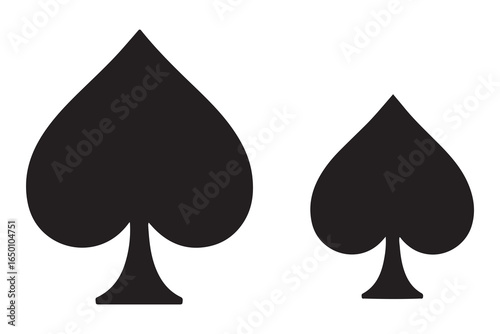 Card-spade icons set for apps and web ui designs. simple isolated graphics