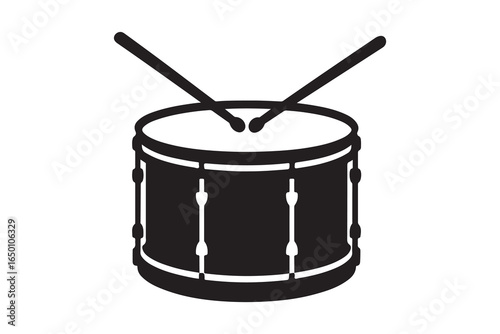 Drum icon set. drum band icon. Hitting drum music symbol for apps and websites, vector illustration