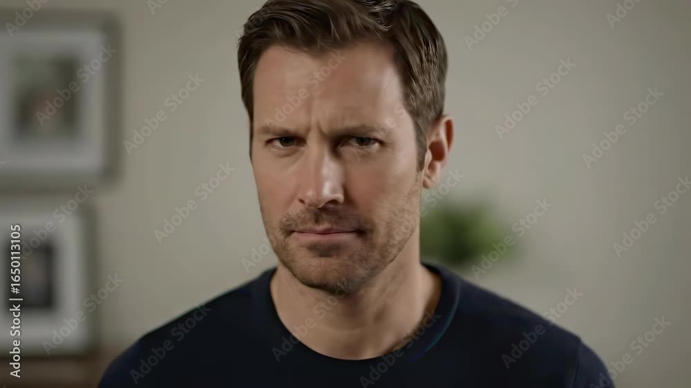 Intense Focus: A striking portrait captures a man's piercing gaze, his features etched with focus and determination. Evoking a mood of deep concentration and unwavering resolve. Intense Focus: A striking portrait captures a man's piercing gaze, his features etched with focus and determination. Evoking a mood of deep concentration and unwavering resolve.