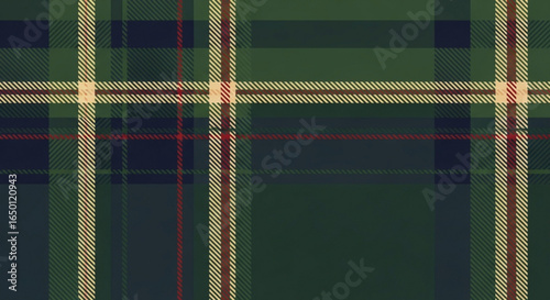 Green and navy blue tartan plaid pattern design for fabric textile background and seamless surface print design