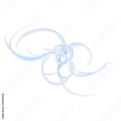 Abstract light blue swirling graphic design.