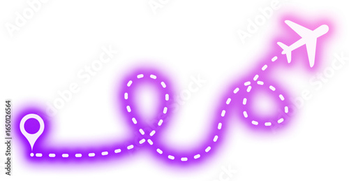Neon Purple Airplane Arrow