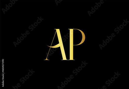 AP, PA,A,P, Monogram Logo with Abstract Letter Design.
