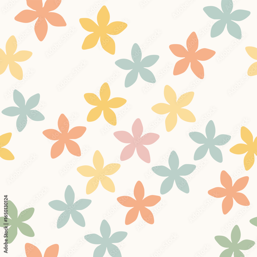 Fototapeta premium Pastel Floral Pattern Seamless Design.