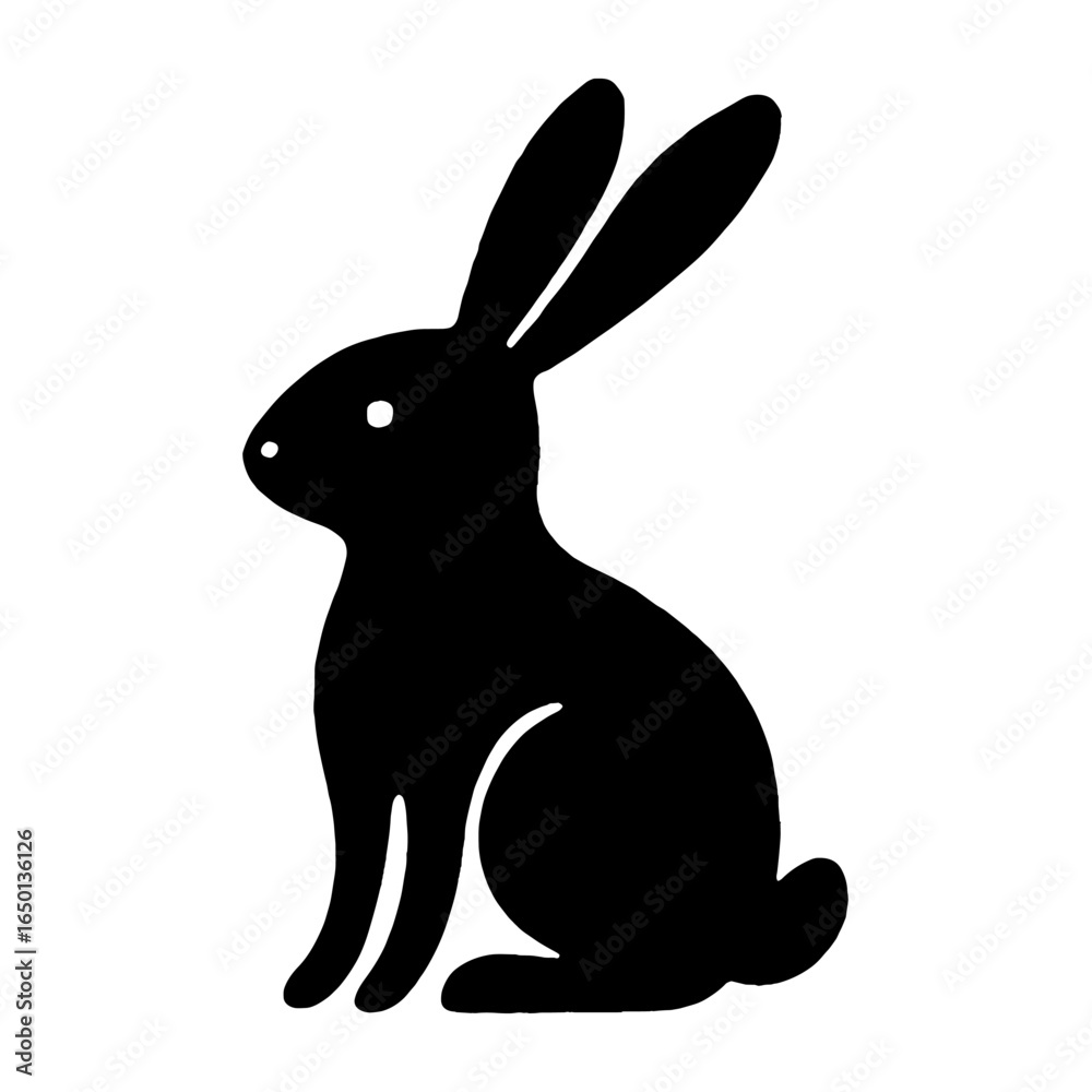 Obraz premium Silhouette rabbit animal illustration vector