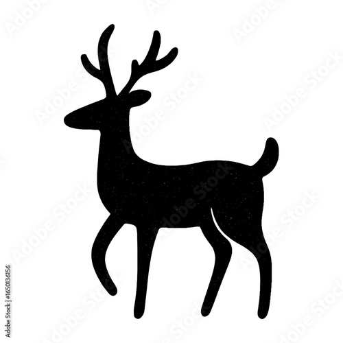 Elegant silhouette deer illustration vector
