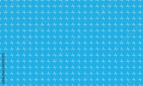 Seamless Subtle Geometric Star and Cross Pattern on a Light Blue Background