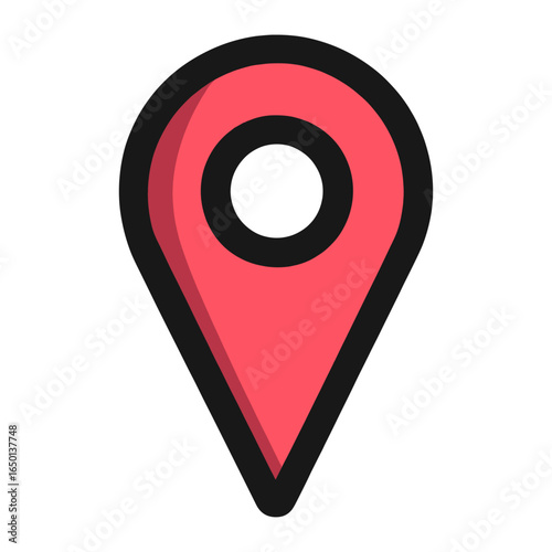 Vector icon of a location pin symbol simple geolocation vector