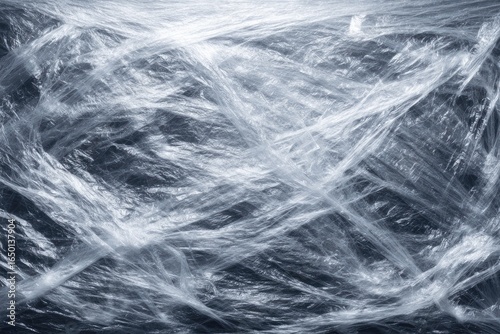 Twisted plastic wrap, abstract texture