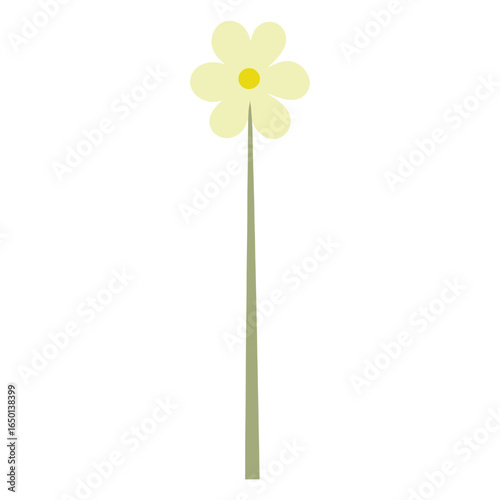 Cute fresh spring flower vibes illustration minimalist asteraceae vector