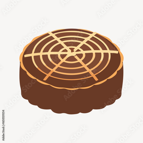 Chinese moon cake illustration vector