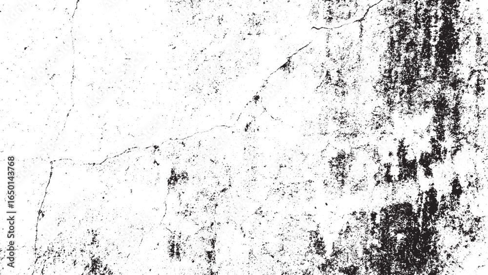 Fototapeta premium Distressed Black and White Grunge Wall Texture Overlay