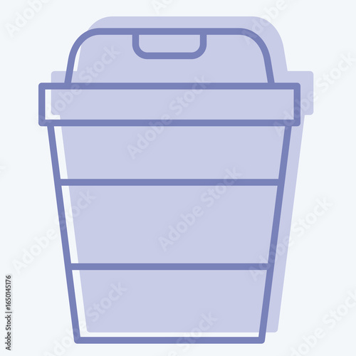 Icon Plastic Cup. related to Plastic Product symbol. two tone style. design editable