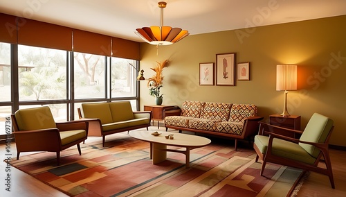 modern living room with fireplace