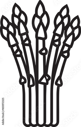 Asparagus icon clean simple outline