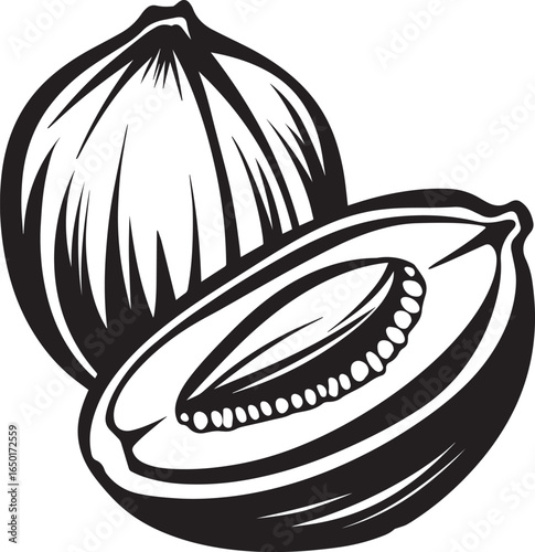 Nutmeg icon clean simple