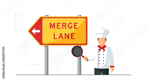 Merge Lane Of Culinary Concepts Where Chefs Prepare For The Next Gastronomic Turn