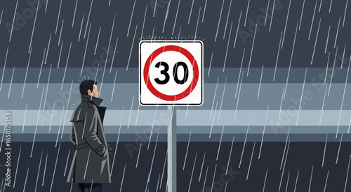 Observing The Limit Slow Speed In Bad Weather Requires Caution On The Road