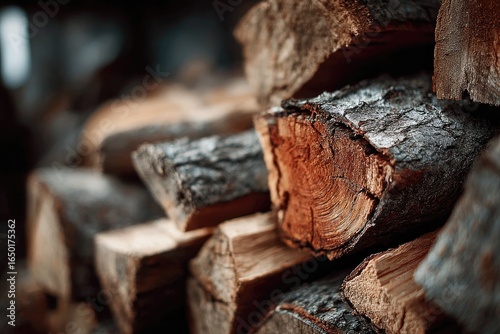 Wallpaper Mural Stack of Cut Firewood Torontodigital.ca