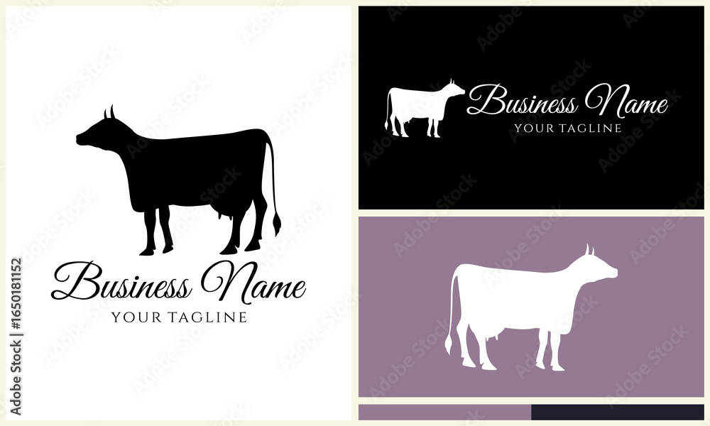 Obraz premium Cow Logo Design Variations. (6)