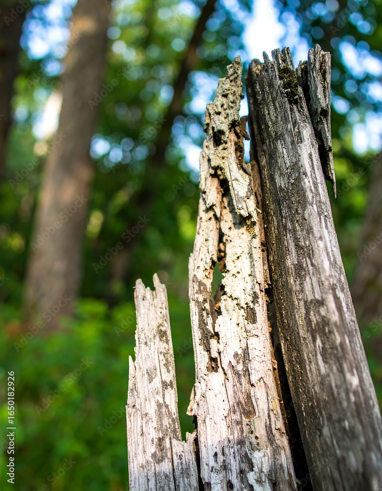 Obraz premium Decayed tree trunk in forest
