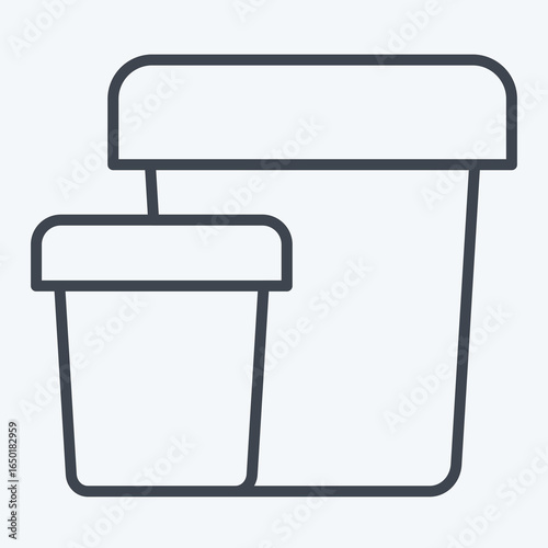 Icon Plastic Hot. related to Plastic Product symbol. line style. design editable