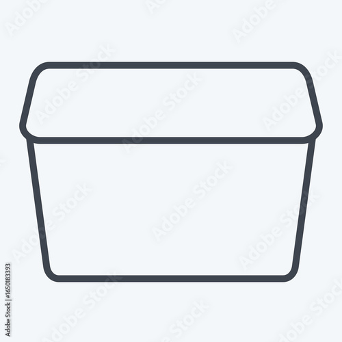 Icon Plastic Container. related to Plastic Product symbol. line style. design editable