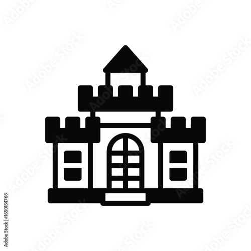 Black solid icon for castle