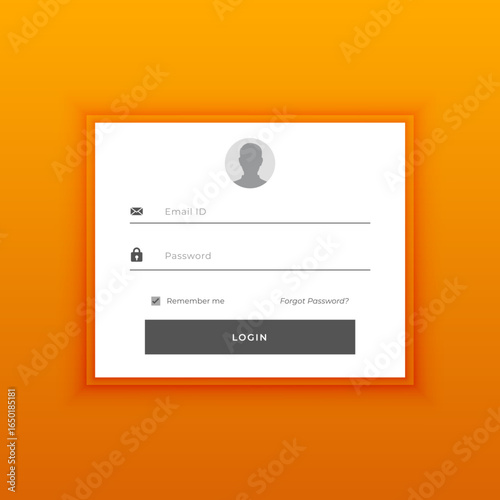 business login page form template for website access