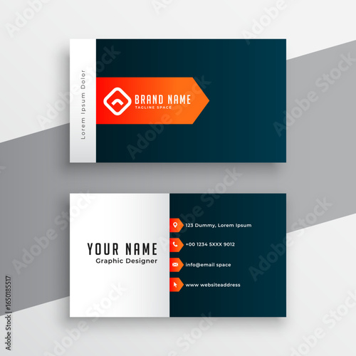 double sided professional business card for corporate office