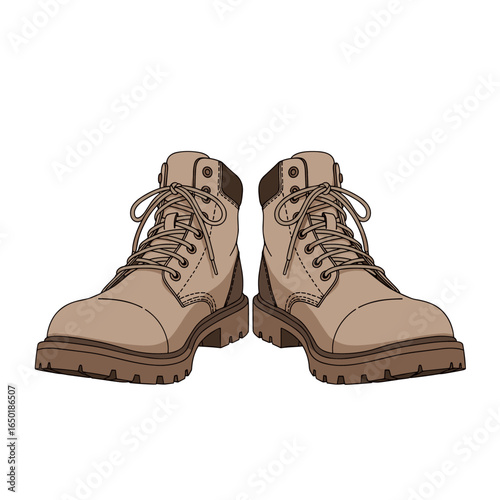 Durable leather work boots for outdoor adventures and construction tasks