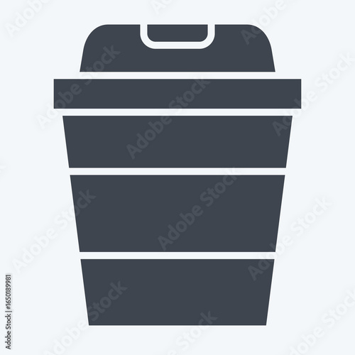 Icon Plastic Cup. related to Plastic Product symbol. glyph style. design editable