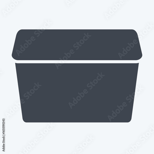 Icon Plastic Container. related to Plastic Product symbol. glyph style. design editable