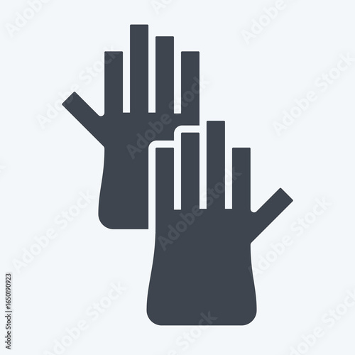 Icon Gloves. related to Plastic Product symbol. glyph style. design editable