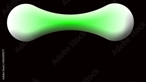 Animation of colorful rubber patterns pulling each other. 3D animation