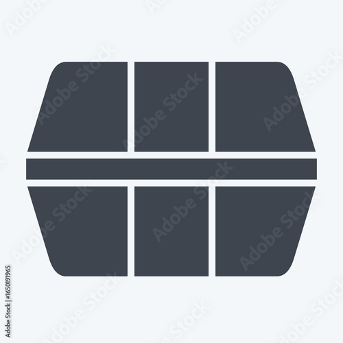 Icon Container. related to Plastic Product symbol. glyph style. design editable