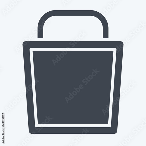 Icon Bucket. related to Plastic Product symbol. glyph style. design editable