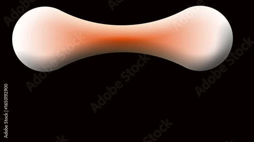 Animation of colorful rubber patterns pulling each other. 3D animation