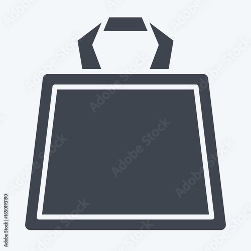 Icon Bag. related to Plastic Product symbol. glyph style. design editable
