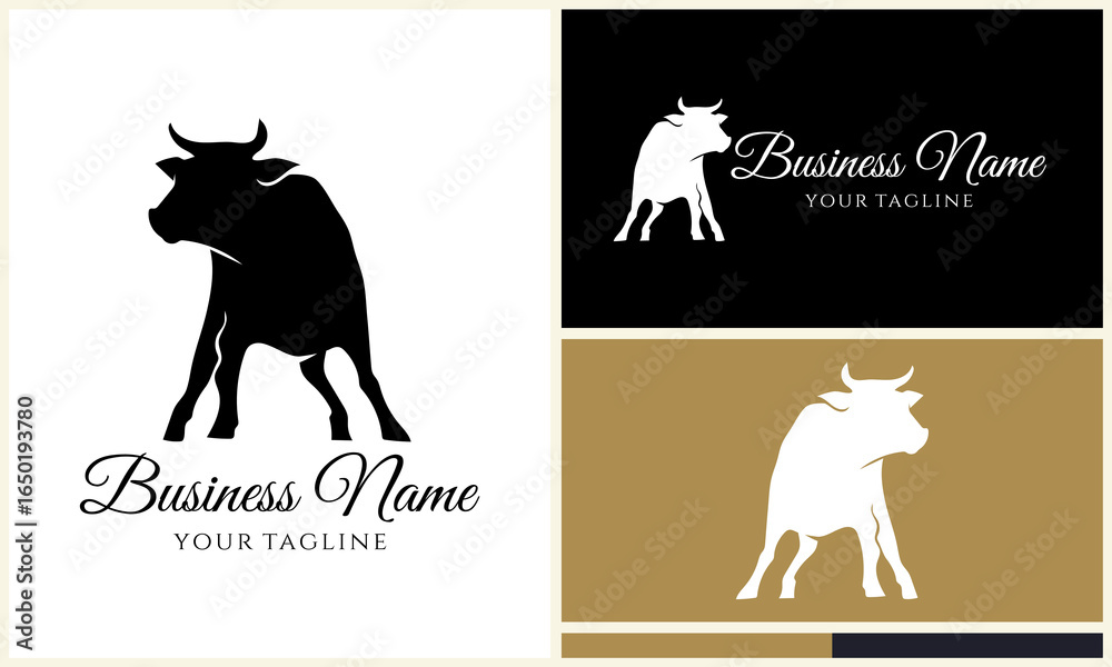 Obraz premium Bull Logo Design Variations.
