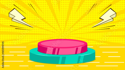 comic background and podium vector