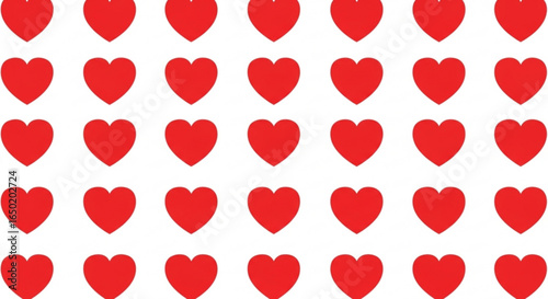 Red hearts love pattern background design for valentine's day heart shape romance and wedding decoration element