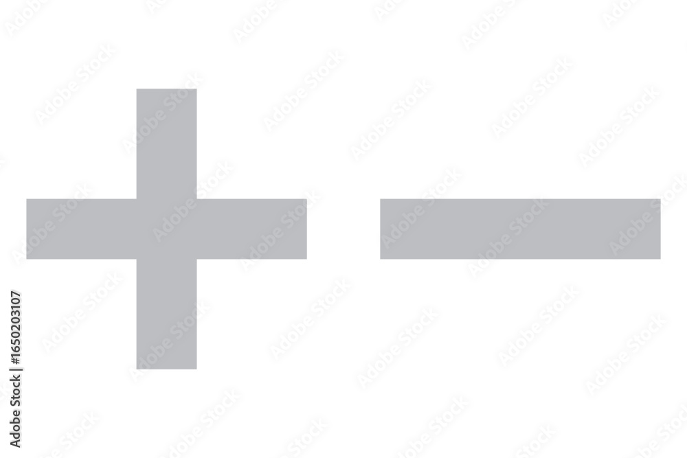 Fototapeta premium Plus minus icon editable flat vector illustration concept.
