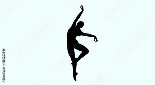 Ballet dancer silhouette vector art graceful dance pose ballerina illustration artistic movement performance art