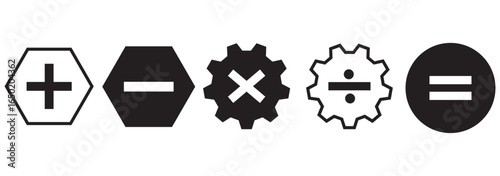 
Math symbols plus minus multiply divide equal sign
