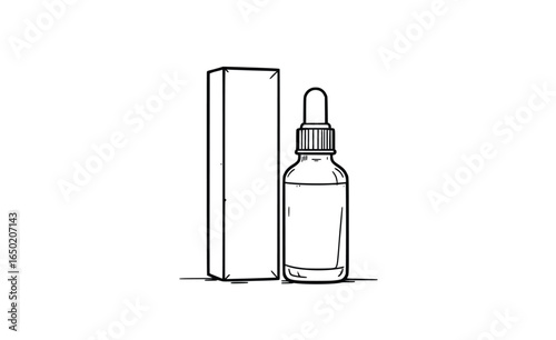 Cosmetic Bottles on white Background Minimal Clean Product Photography Skincare Beauty Essentials