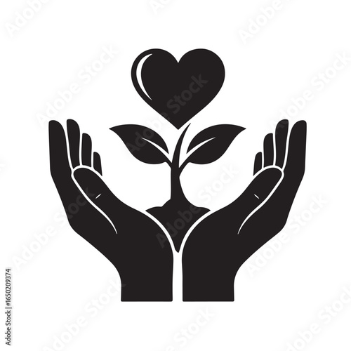 international day of charity Logo high quality Silhouette vector design 