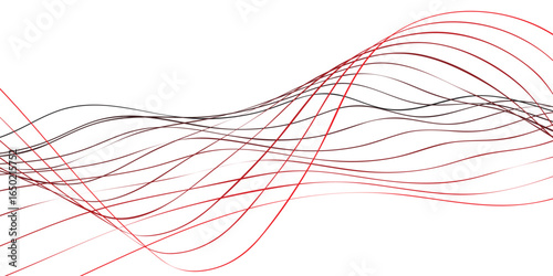 Wallpaper Mural Abstract Flow of Red Wavy Lines Vector Background with Elegant Curves and Dynamic Modern Design for Digital Graphics and Presentations Torontodigital.ca